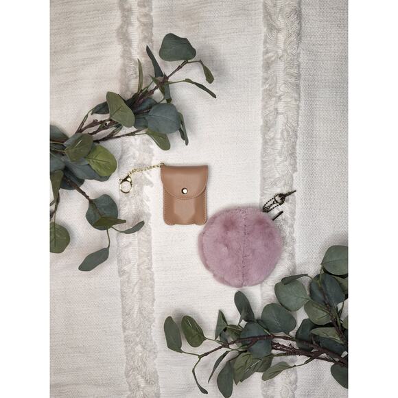 Jules Kae Vegan Hand Sanitizer Pouch and Faux Fur Pouch - Picture 1 of 9